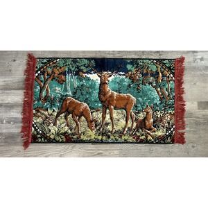 Sovali‎ Wall Panel Tapestry Woodland Stag Deer Woven Tassels French